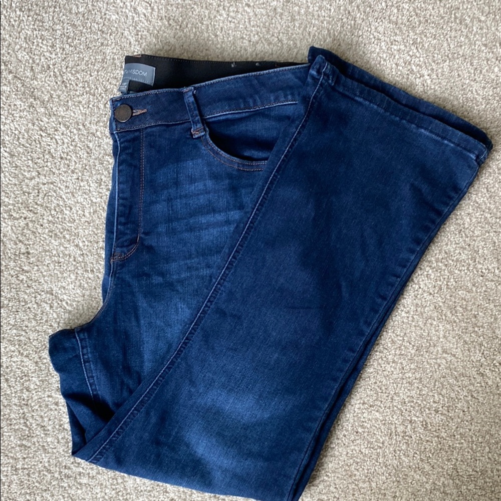 Wit & Wisdom Women's Boot Cut Jeans - Dark Blue